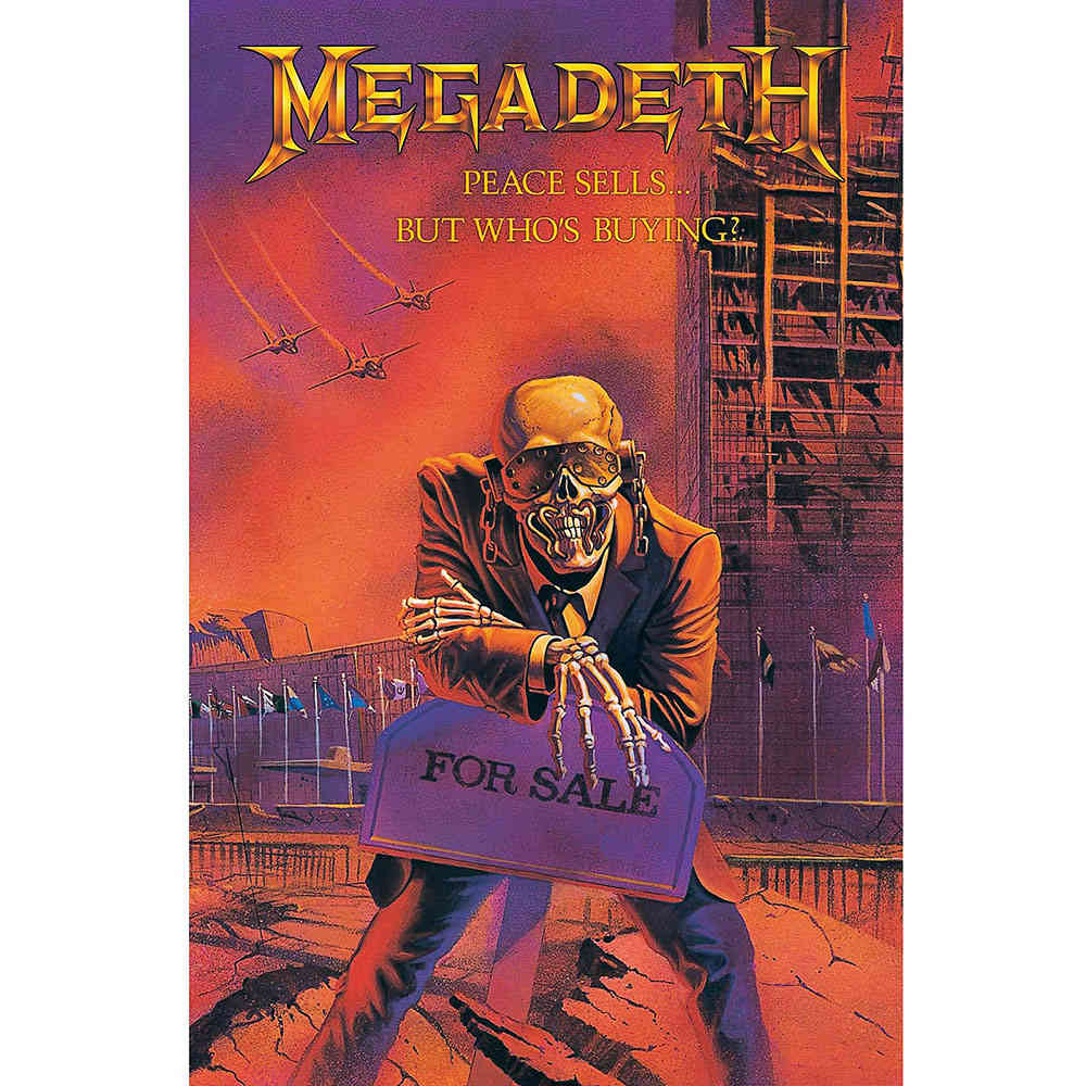 Megadeth - Peace Sells Textiel Poster - Multicolours